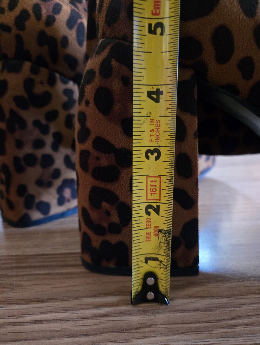 Leopard Print Platform Knee-High Boots - Brown - Picture 11 of 11